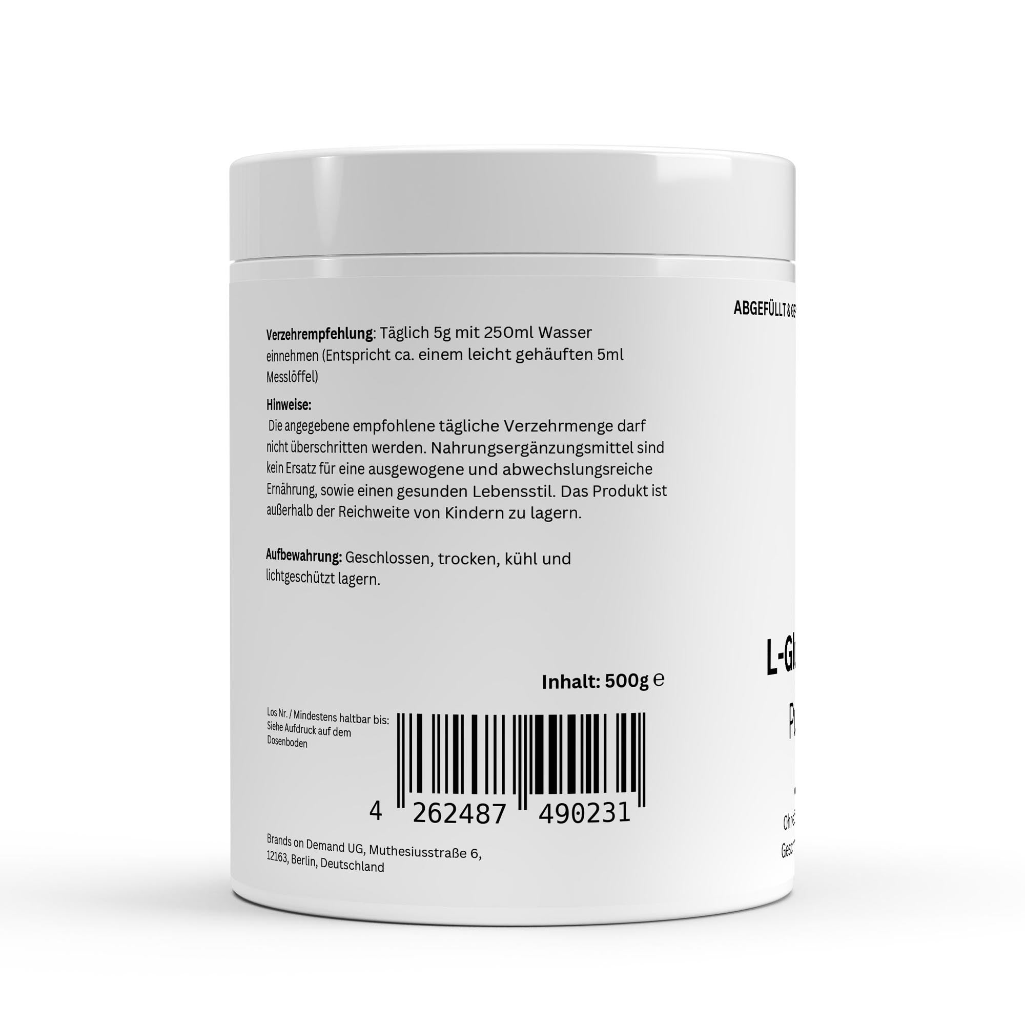 L-Glutamin Pulver - 500g