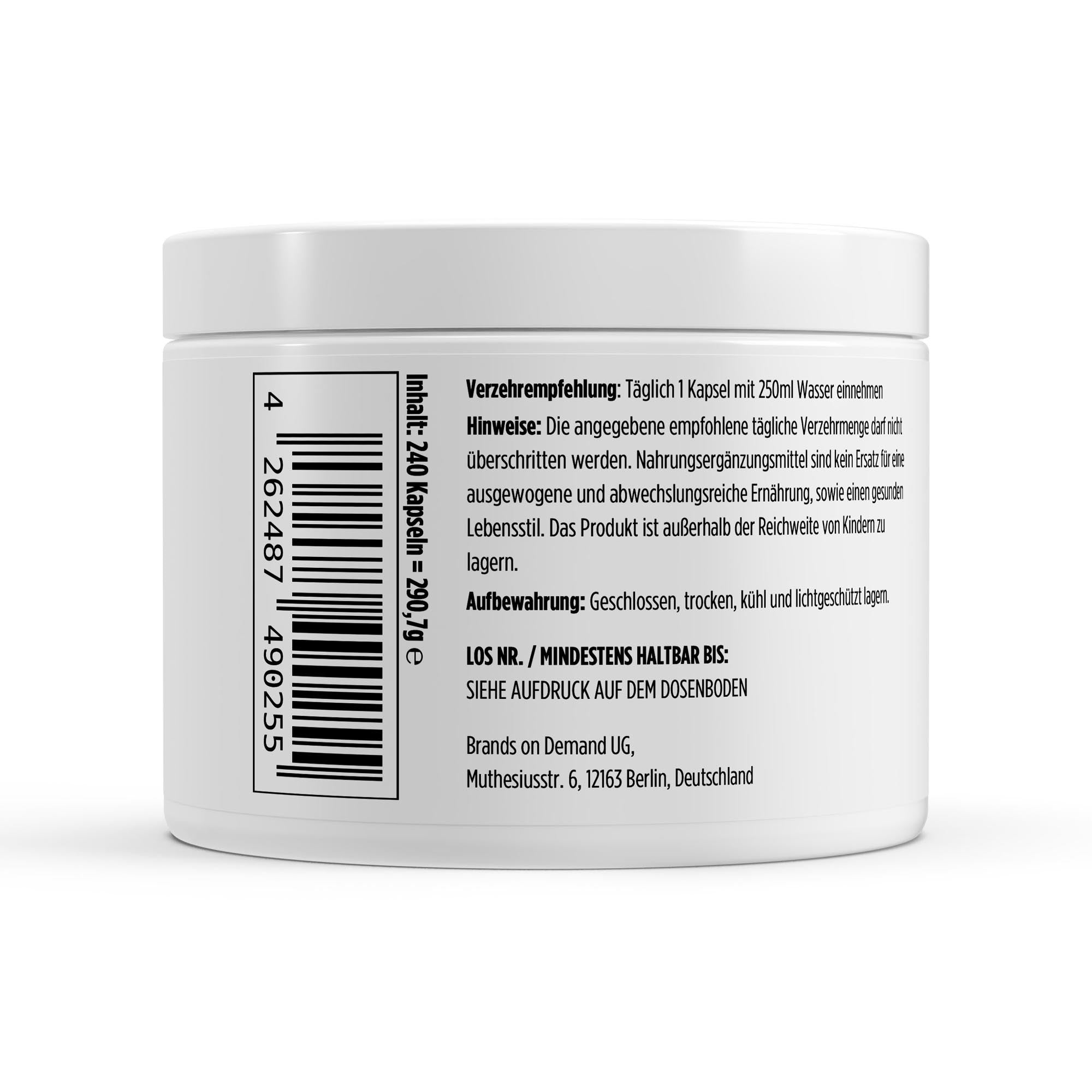 Gepuffertes Vitamin C 500mg - 240 Kapseln (Sonderpreis MHD 02/26)