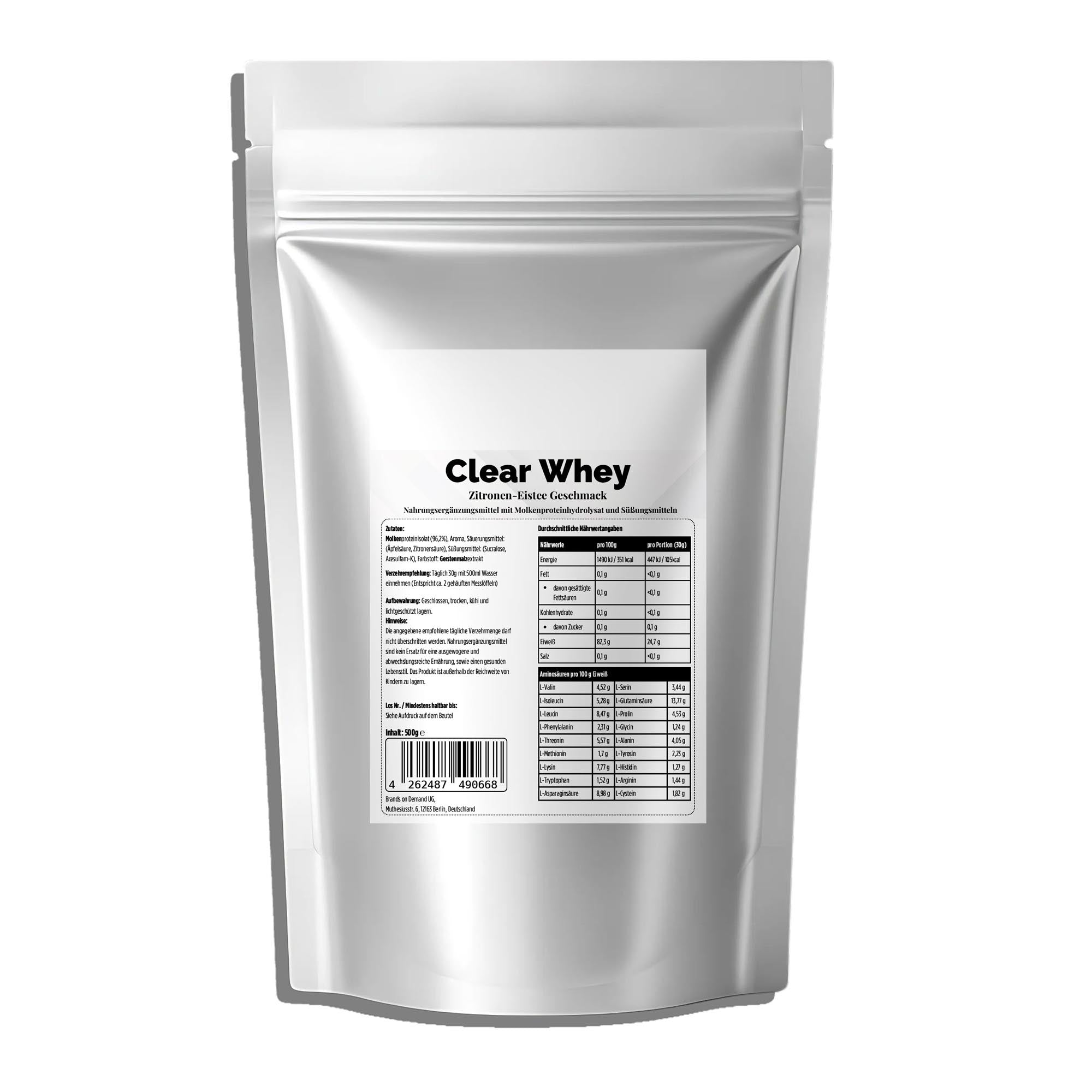 Clear Whey Protein Eistee Zitrone - 500g
